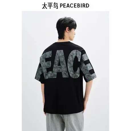 太平鸟男装T恤后背印花BACNE2330商品大图