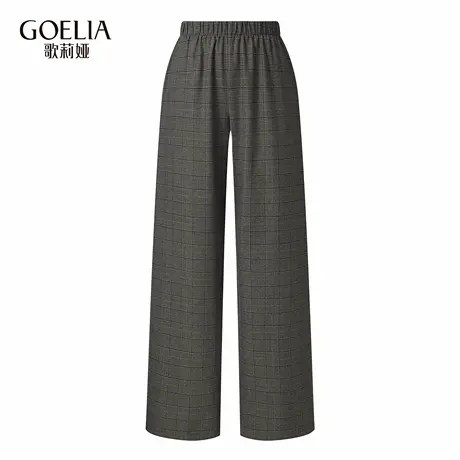 歌莉娅秋季新品无侧缝格子长裤1E8J1D27A图片