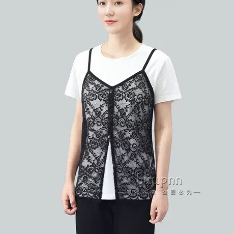 叠穿蕾丝花边吊带罩衫薄款外穿小背心上衣商品大图