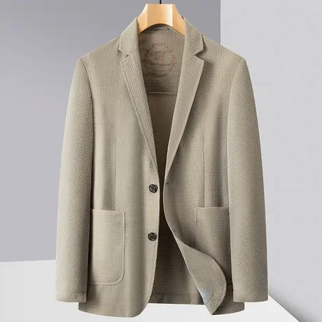 春夏季防晒西服上衣男士薄款冰丝透气商务休闲小西装外套上班正装商品大图