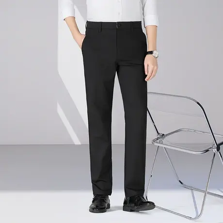 职业西裤男春秋季男士休闲裤夏季弹力修身直筒商务灰色西装长裤子商品大图