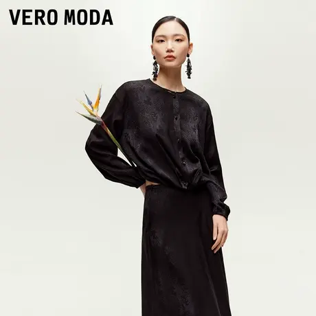 Vero Moda奥莱上衣女2025早春新款新中式圆领东方韵味衬衫气质商品大图