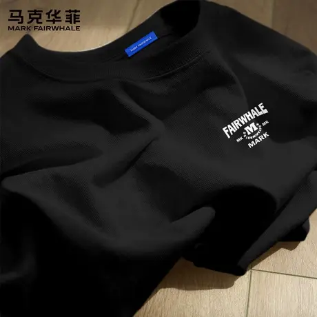 【重磅纯棉】马克华菲美式高街短袖t恤男2025新款夏季设计感上衣X图片