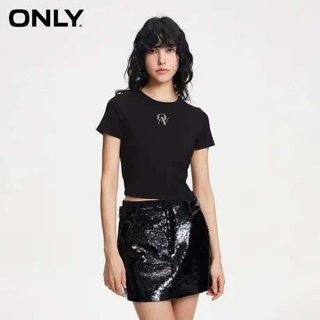 ONLY奥莱夏季时尚简约百搭圆领短款短袖T恤女商品大图
