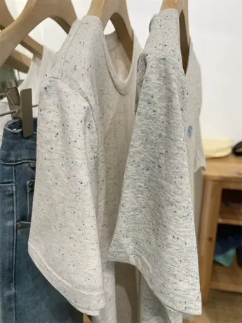 星空彩点短袖T恤女春夏2024爆款新款刺绣圆领套头上衣内搭打底衫商品大图