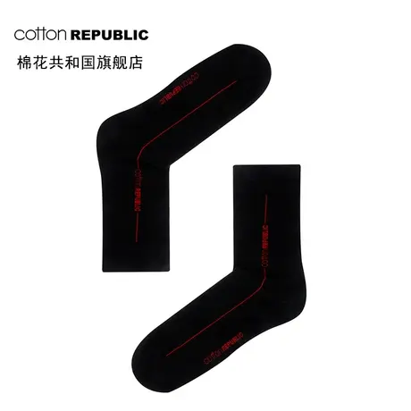 @Cotton Republic/棉花共和国男士中筒棉质提花时尚潮流商务袜商品大图