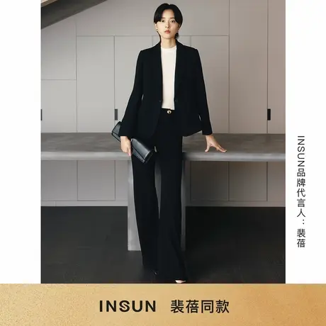 INSUN恩裳2025春季平驳领三醋酸收腰西装商品大图