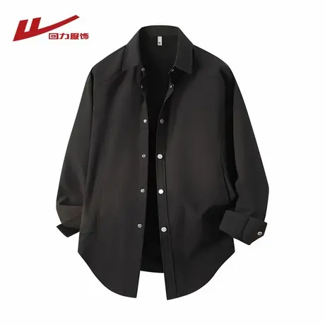 回力日系长袖衬衫男春秋季2025潮牌宽松休闲衬衣男生工装上衣外套商品大图