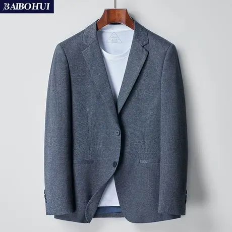 条纹西装男春秋季薄款便西商务百搭休闲修身上班小西装外套潮新款商品大图