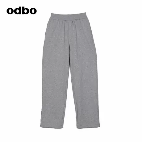 odbo/欧迪比欧高腰纯棉亲肤休闲裤秋冬新款松紧腰棉裤卫裤直筒裤商品大图