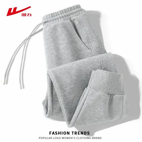 回力灰色运动裤子女夏天薄款2025新款爆款小个子宽松休闲裤女春秋商品大图