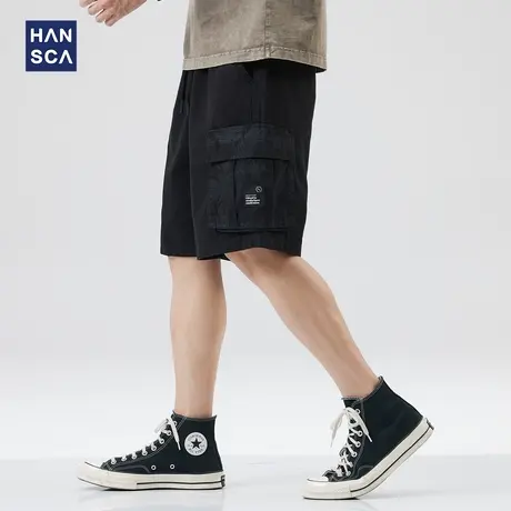 hansca工装迷彩大口袋短裤男夏季新款潮牌痞帅休闲大码运动五分裤图片