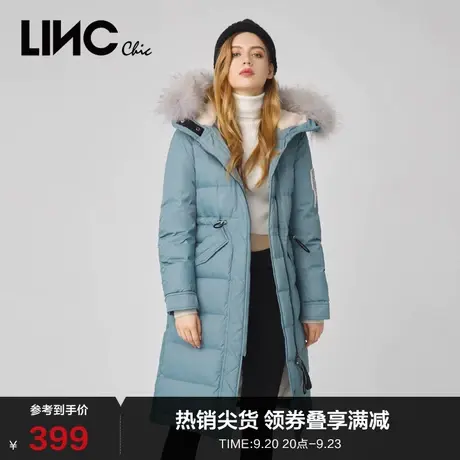 LINC金羽杰羽绒服女冬季新款中长款羽绒服冬季外套女2044471图片