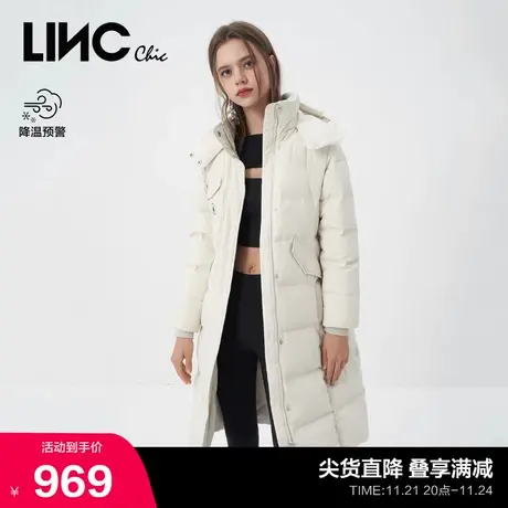 LINCCHIC金羽杰羽绒服女简约品质感中长款羽绒服女冬季Y22808305Y商品大图