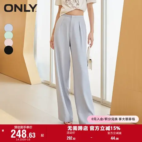 ONLY奥莱夏季简约休闲百搭假口袋直筒裤休闲裤女商品大图