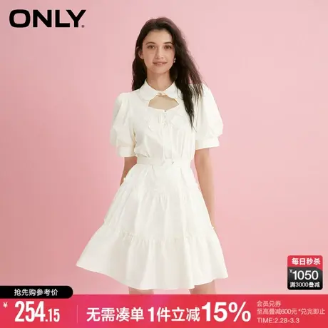 ONLY秋季气质公主风收腰A字显瘦短裙连衣裙女图片