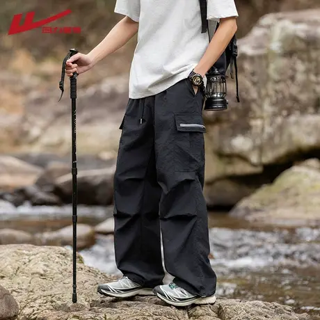 回力冰丝工装裤子男士夏季美式户外防水速干冲锋裤直筒运动休闲裤图片