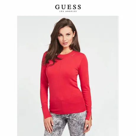 GUESS2020新款秋女士字母LOGO圆领针织毛衣-W0BR1PZ2NQ0图片