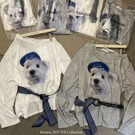 韩国东大门夏季时髦慵懒斜肩长袖t恤女防晒罩衫凉感透气露肩上衣图片