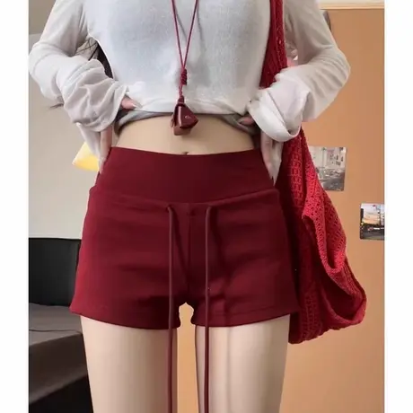 美式辣妹超短裤女夏季2025新款高腰修身显瘦外穿小个子包臀运动裤图片