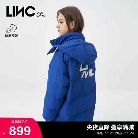 LINCCHIC金羽杰羽绒服女复古学院感中长款羽绒服女冬季Y22803291商品大图