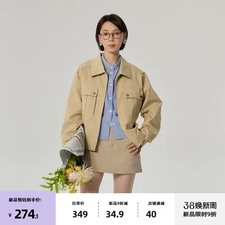 omont蛋挞家 复古工装夹克短外套2025春季新款宽松休闲小个子上衣图片