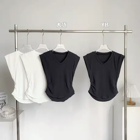 白色t恤女短款上衣辣妹内搭体恤紧身夏季性感2022新款纯色图片