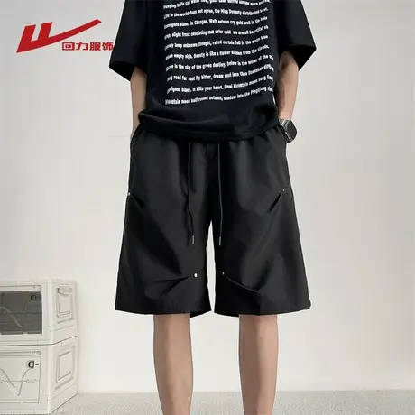 回力冰丝速干工装短裤男士夏季薄款2025新款宽松休闲运动五分裤子图片