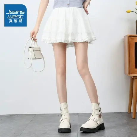 G8真维斯女款2025夏季新款蕾丝cleanfit百搭时尚甜妹女装半身裙商品大图