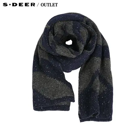 【新品】sdeer圣迪奥专柜正品女装几何图案钩织围巾S14483781图片