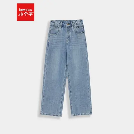 IEF/爱依服裤子2025春季新款韩版简约纯色基础通勤百搭牛仔阔腿裤商品大图