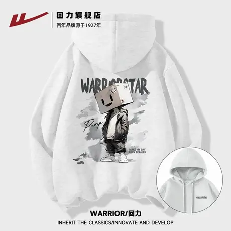 回力港风潮牌休闲百搭连帽卫衣春秋季重磅男宽松大码学生外套潮S图片