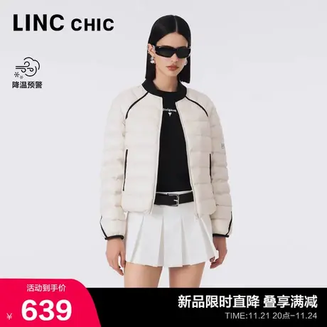 LINC金羽杰短款轻薄羽绒服女2023新款机能感超轻便携外套女1225Y商品大图