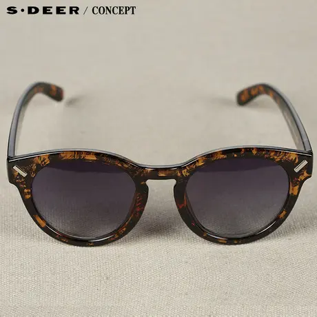 【新品】sdeer圣迪奥专柜正品复古猫眼大框防紫外线太阳镜5284528图片