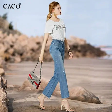 八分牛仔裤女九分裤小个子长裤宽松直筒夏季薄款棉透气复古设计感商品大图