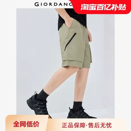 佐丹奴工装短裤男夏季新款运动裤口袋松紧腰宽松休闲短裤01105306图片