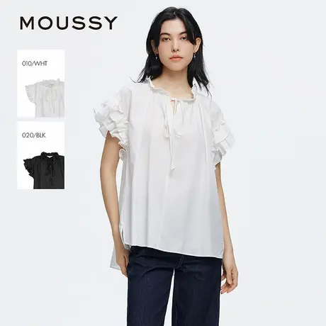 MOUSSY 2025夏季新品法式浪漫风优雅飞飞袖宽松衬衫028ISA30-4101商品大图