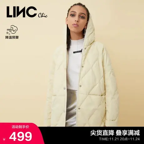 LINCCHIC金羽杰羽绒服女机能轻薄中长款羽绒服女外套Y21803322商品大图