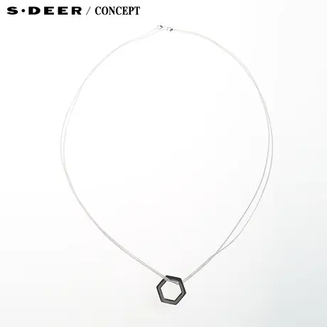 【新品】sdeer圣迪奥专柜正品女装简约几何图形设计项链5184317图片