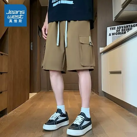 LR真维斯男装 2025夏季新款工装裤休闲百搭运动潮流宽松男款短裤商品大图