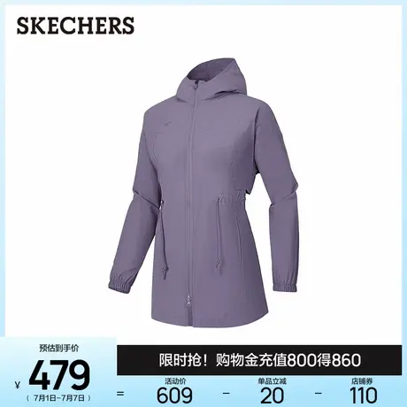 斯凯奇Freedom Yoga自在系列2025秋季新款女连帽外套修身运动夹克商品大图