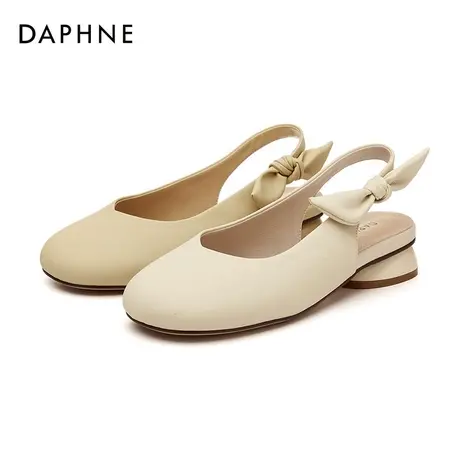 Daphne/达芙妮凉鞋2023新款夏季浅口女鞋高端时尚百搭包头凉拖鞋图片