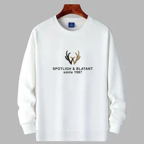 2025新款春秋男士长袖t恤男装宽松潮流秋衣大码上衣打底衫t恤上衣图片