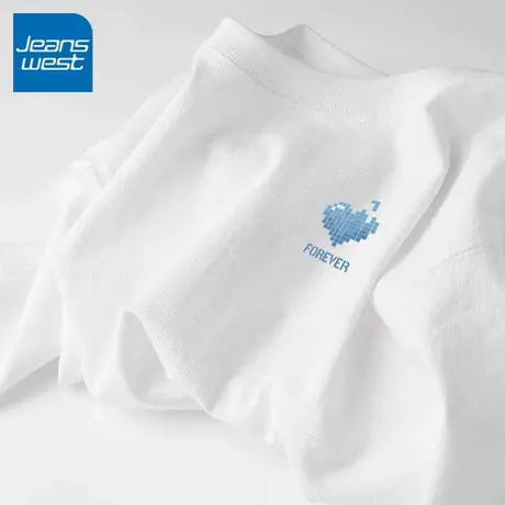 KV真维斯纯棉t恤女短袖夏2025新款 小个子宽松设计感小众半袖上衣图片