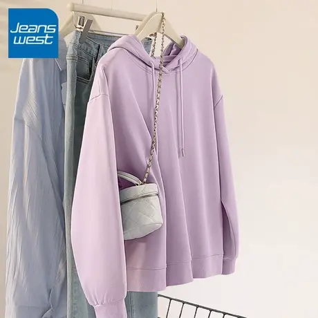 KV真维斯连帽卫衣女春秋季2025年新款爆款韩版套头百搭上衣外套女商品大图