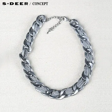 【新品】sdeer圣迪奥专柜正品女装质感灰调项链5184350图片