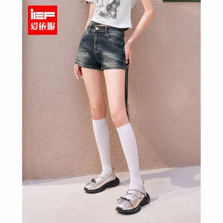 IEF/爱依服裤子2025夏季新款美式时尚小众设计辣妹百搭牛仔短裤商品大图