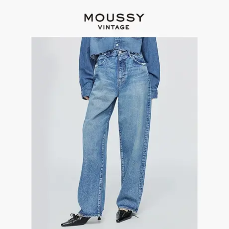 MOUSSY VINTAGE 2025夏季新品高腰老爹裤宽松牛仔裤540GSC11-2420商品大图