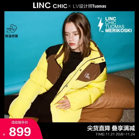 LINCCHIC金羽杰羽绒服女设计师联名系列短款羽绒服女冬N22801502商品大图