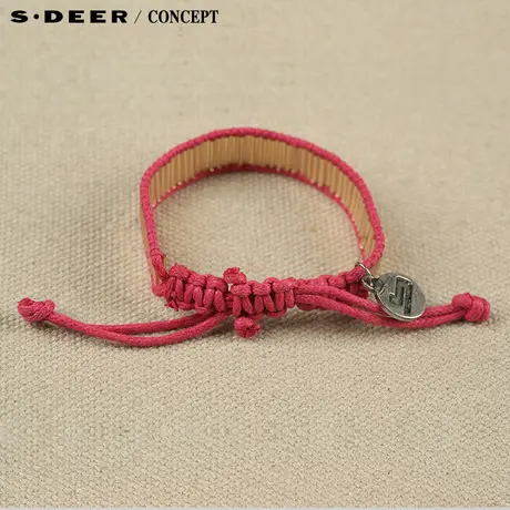 【新品】sdeer圣迪奥专柜正品女装光泽平行玻璃珠编织手链5284359图片